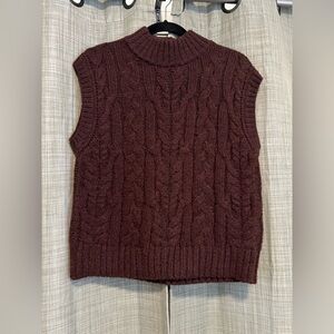 a new day Dark Brown Knit Sweater vest